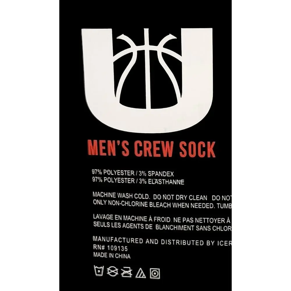 3 Pairs NBA Los Angeles LAKERS CREW Socks Men's Size 6-12‎ Sporty Tube Official